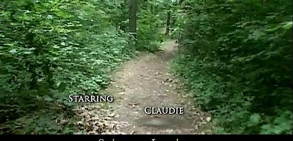  Claudie tied-up in the forest and fucked